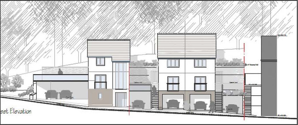 Lot: 100 - LAND WITH OUTLINE PLANNING FOR THREE DWELLINGS -